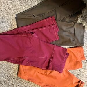 Old Navy Kids Leggings - Burgundy, Grey, Orange (Rust)